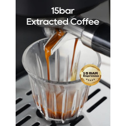 Cafetera espresso HIBREW H5A: semiautomática, presión y temperatura de 20 bares...